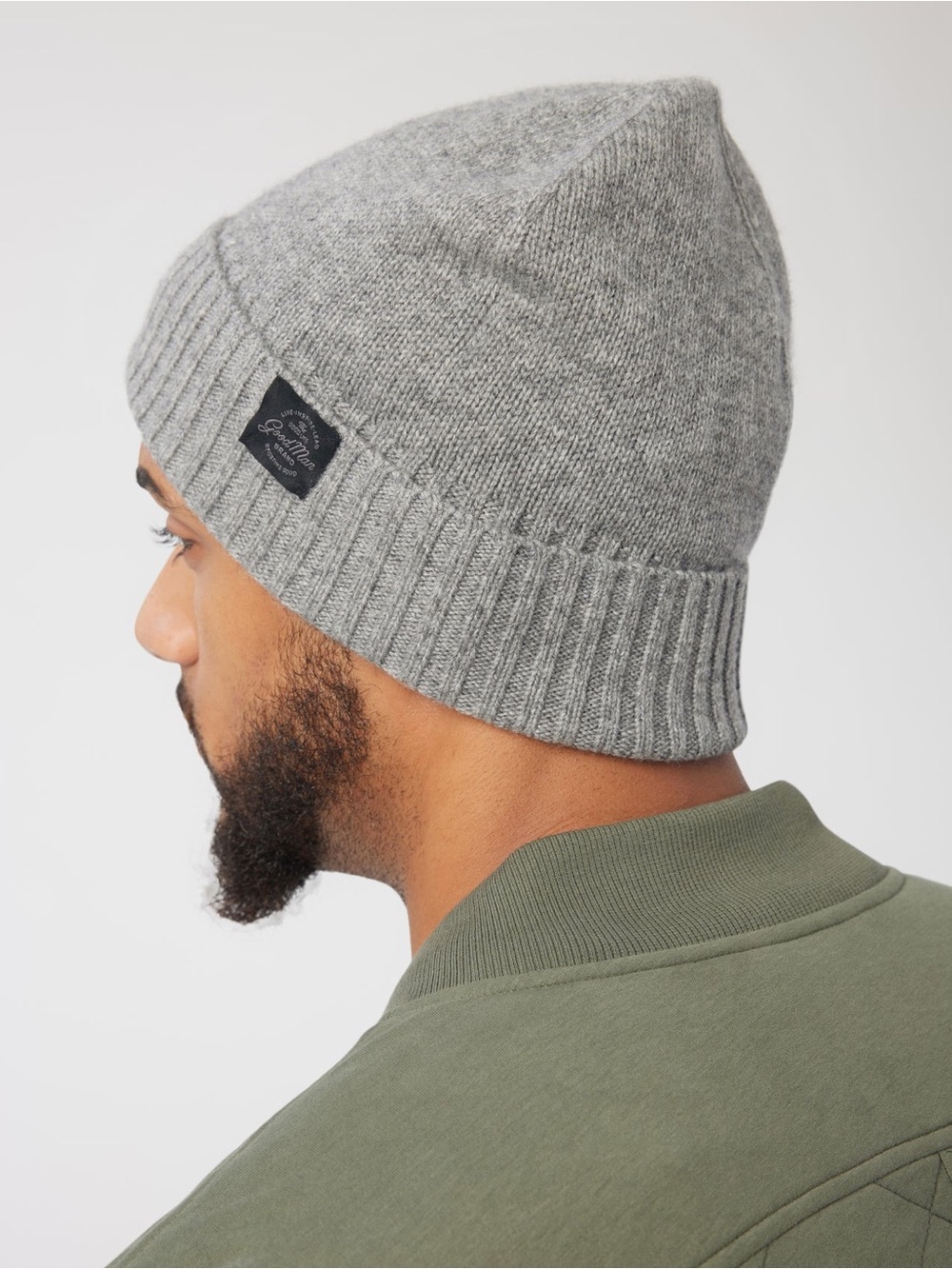 GOOD MAN BRAND BY RUSSELL WILSON WOOL CASHMERE KNIT CUFFED BEANIE GRAY OS NWOT